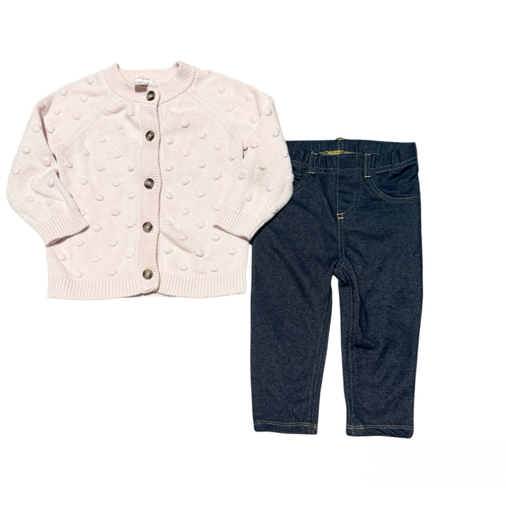 Baby Girl Clothes (Cardigan and Leggings)